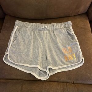 Old Navy Light Gray Kids Shorts with Gold Accent